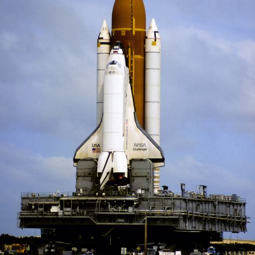 A nave espacial Challenger aterrou na Terra