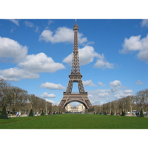 Colocação da primeira pedra da Torre Eiffel, Paris